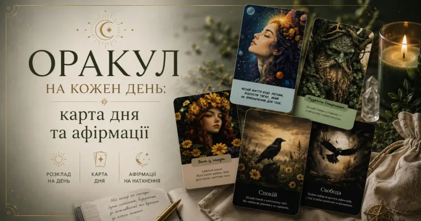 Оракул: розклад на день, карта дня та афірмації для щоденної практики