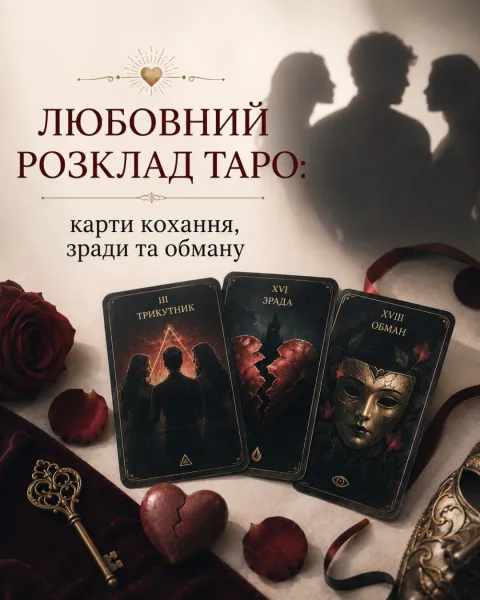 Любовний розклад Таро: карти кохання, зради та обману