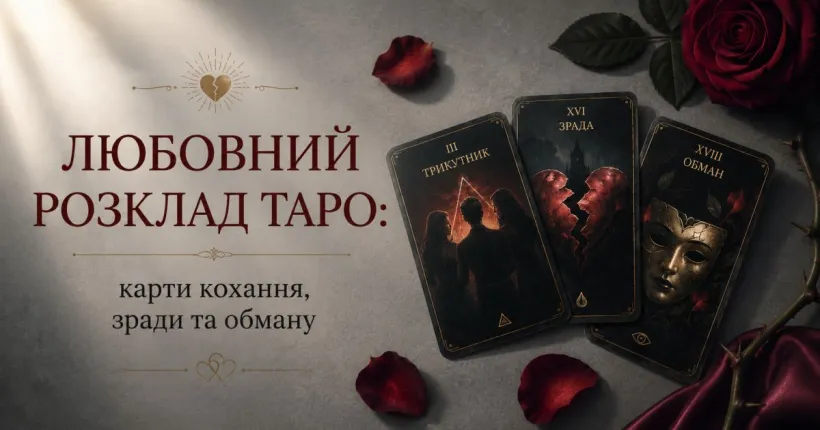 Любовний розклад Таро: карти кохання, зради та обману