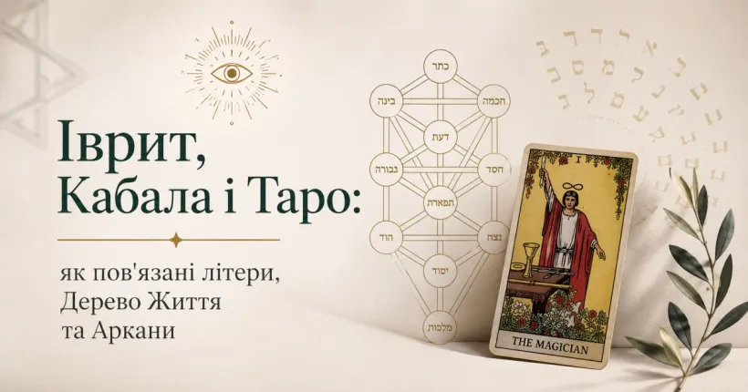 Іврит, Кабала і Таро: як пов'язані літери, Дерево Життя та Аркани