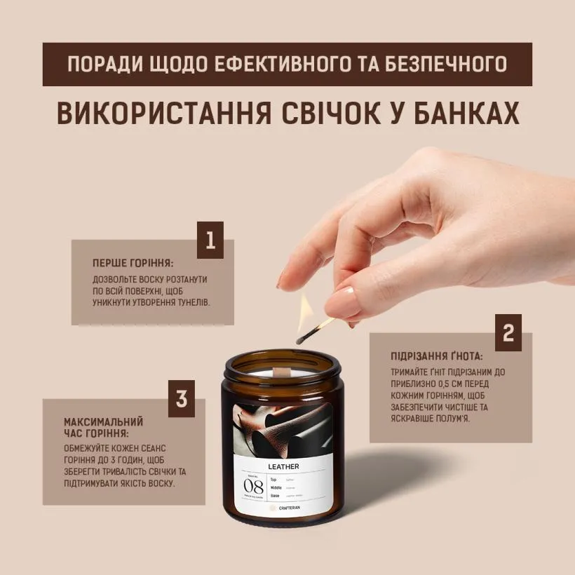 Аромасвічка Шкіра — вигляд зверху