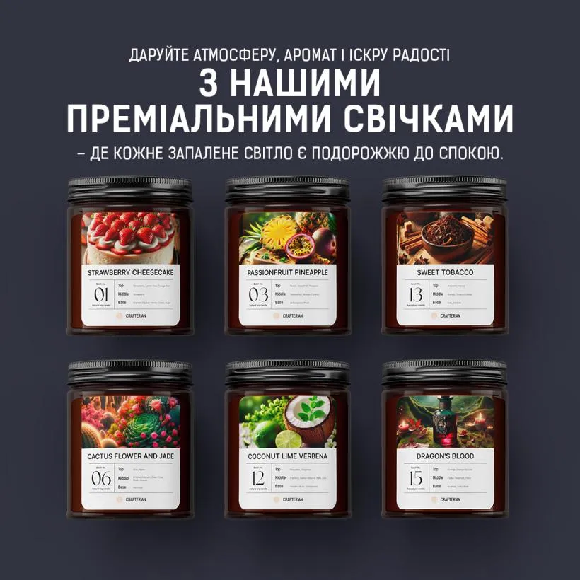 Аромасвічка Хлопок і Ірис — горяча свічка з полум'ям