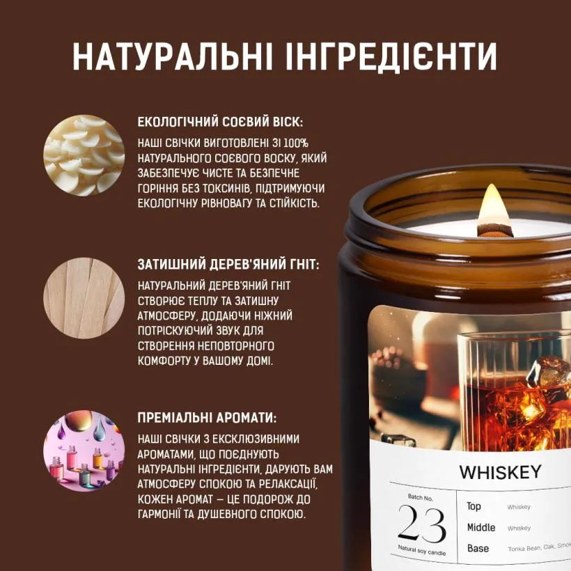 Аромасвічка Віскі — загальний вигляд у інтер'єрі