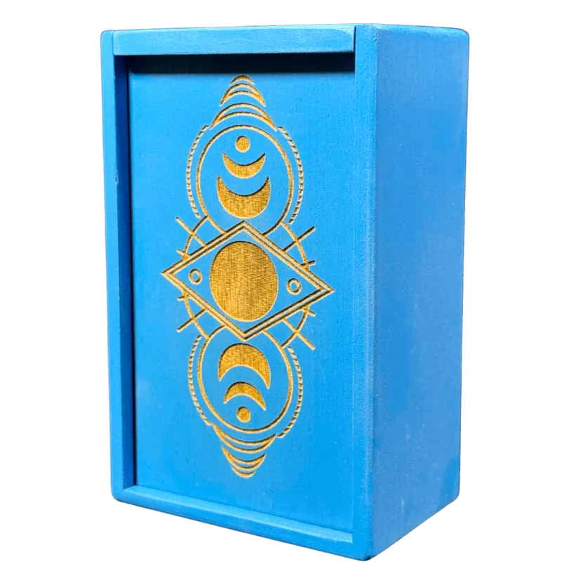 Коробочка Блакитна – Місяць — відкрита коробочка, вигляд зсередини