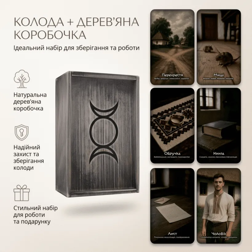 Оракул Український Ленорман — деталь карти з українськими мотивами