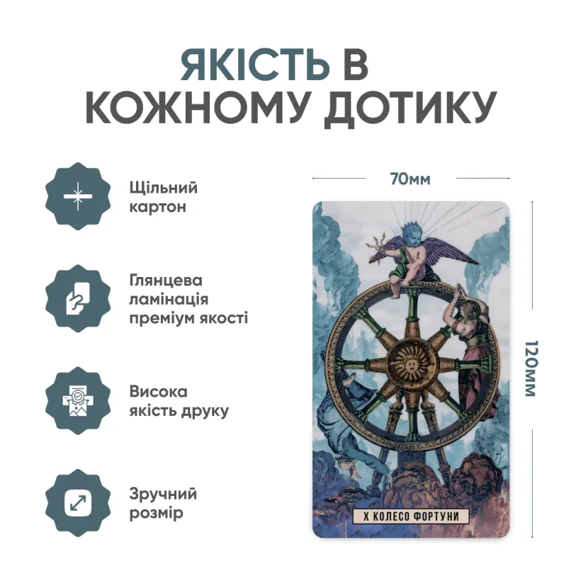 Таро змінного світу Terra Volatile — детальний вигляд лицьового боку карт