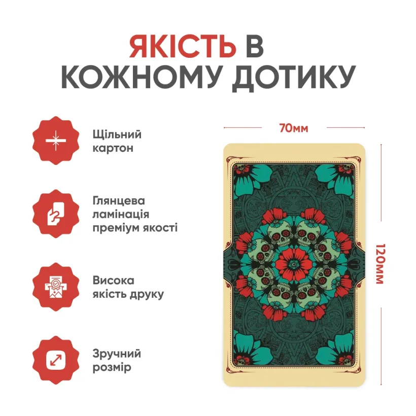 Таро Святої Смерті (англ) — зворот карт колоди