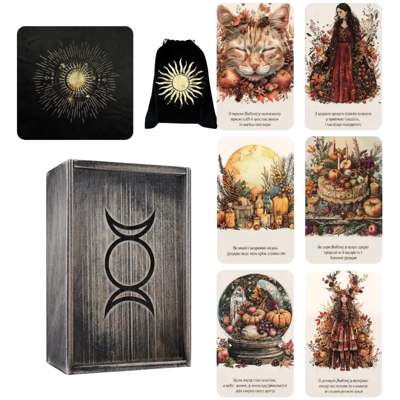 Оракул Мабона — колода Craft Cards, вид карт сбоку